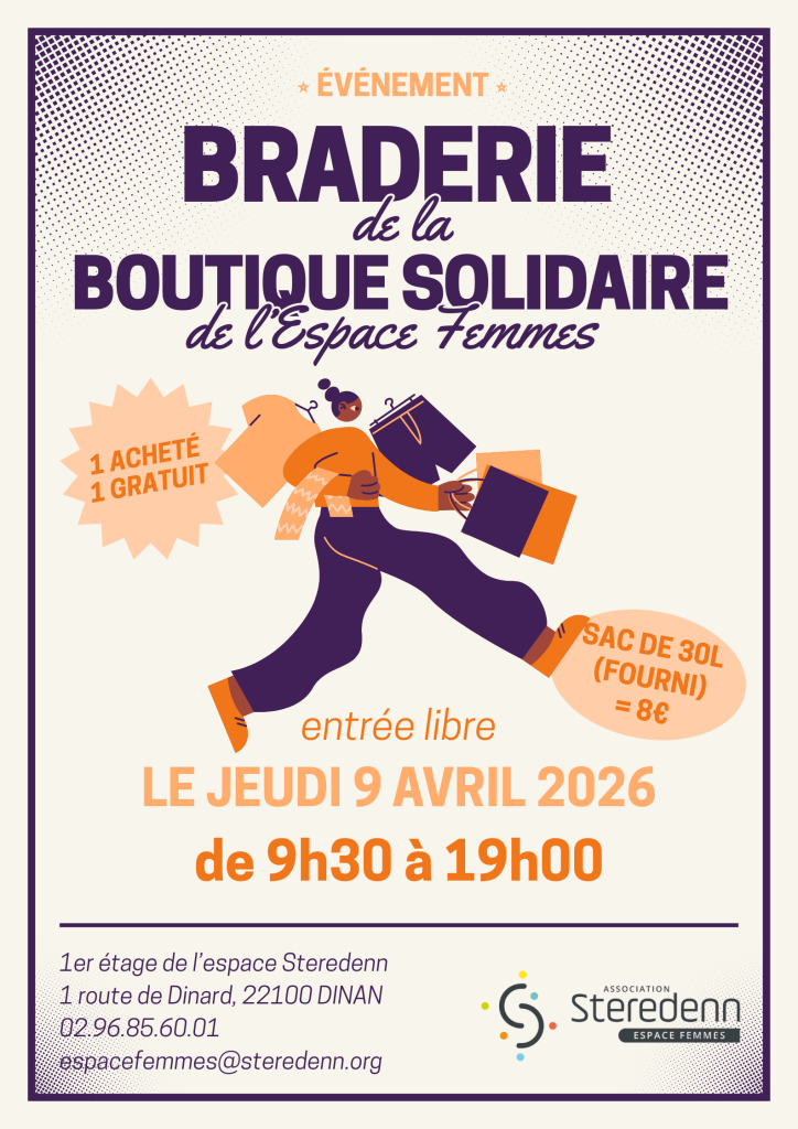 Braderie boutique solidaire avril 2026