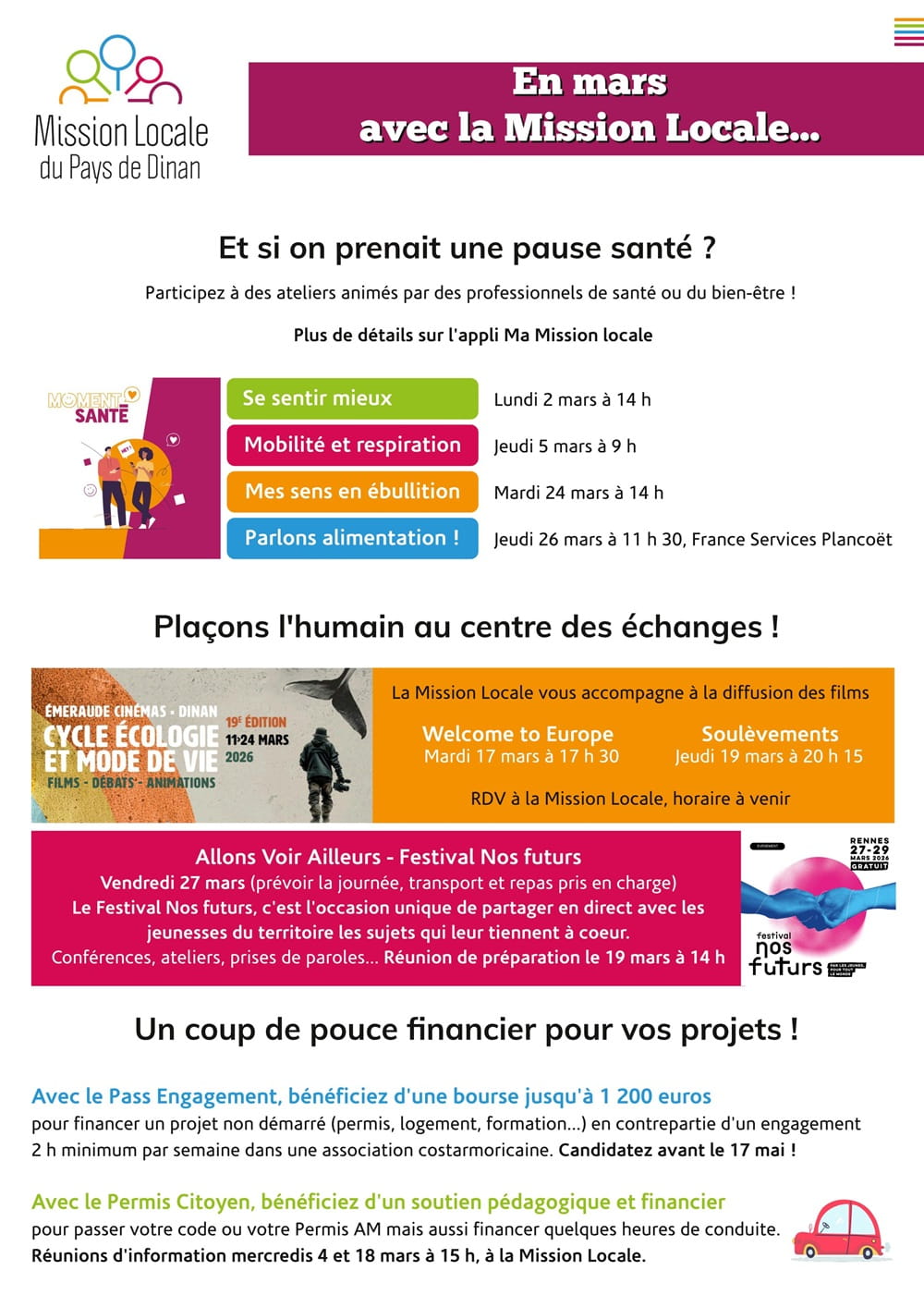 Mission locale programme Mars 2026 recto