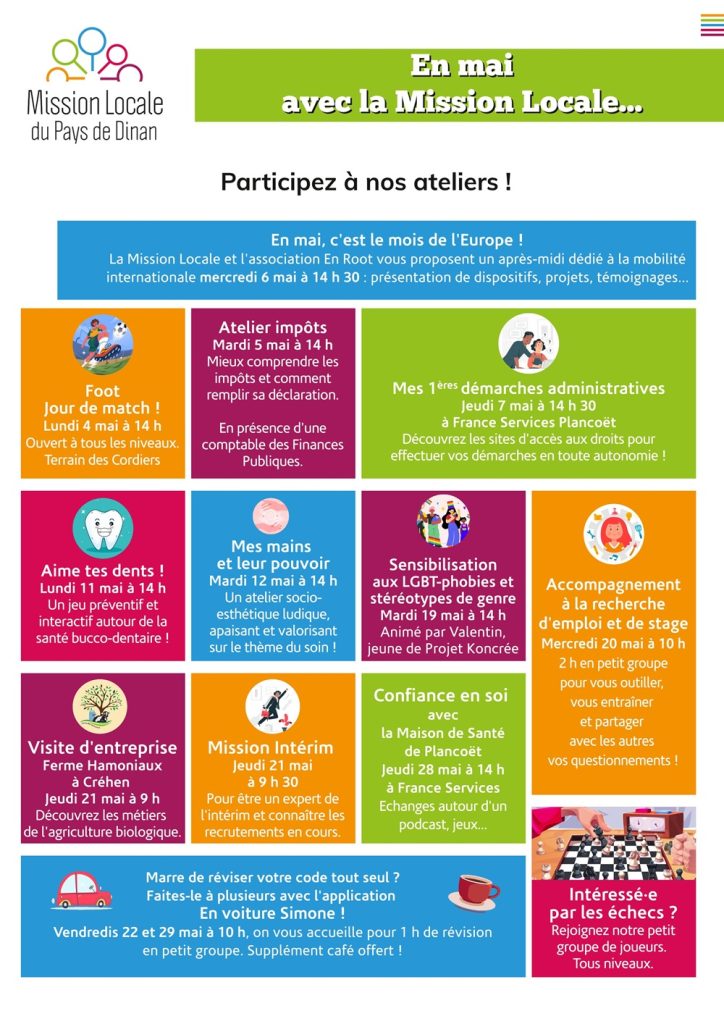 Programme Mission locale 05 Mai 2026 recto