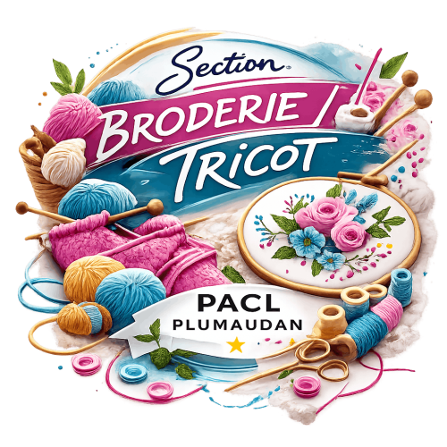 logo broderie tricot PACL plumaudan