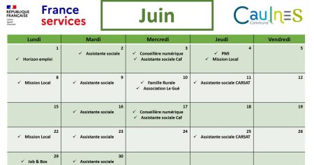 permanences france service juin 2026