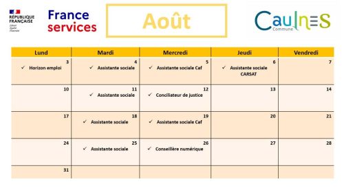 Lire la suite à propos de l’article France services – Permanences Août 2026