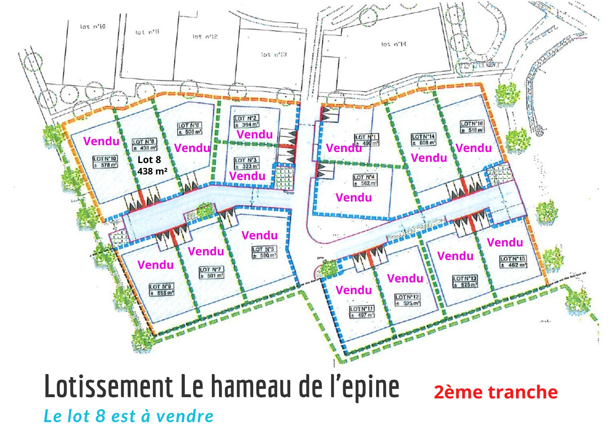 2ème tranche - lotissement le hameau de l'épine - plan