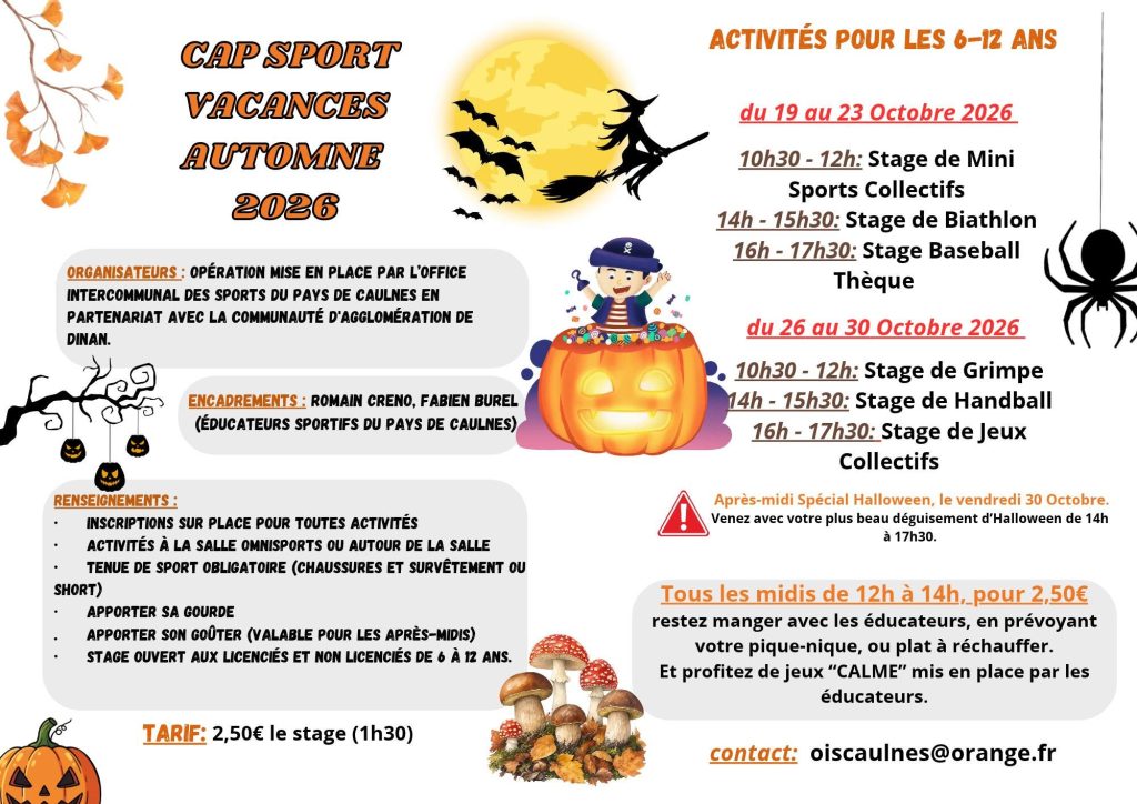 cap sport caulnes octobre 2026