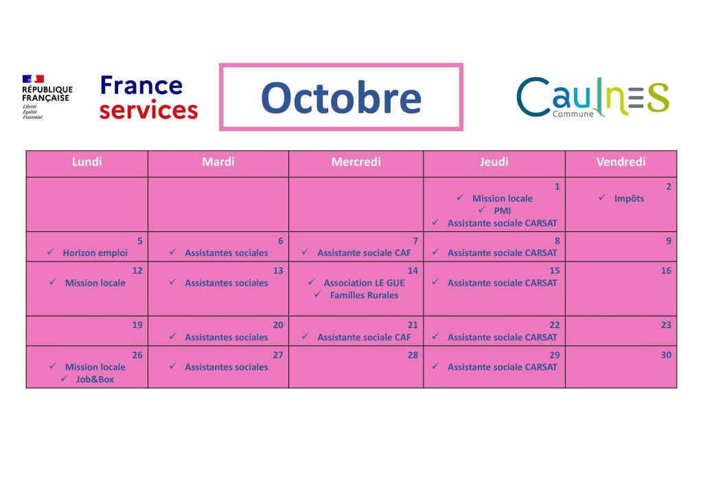 permanences france services caulnes octobre 2026
